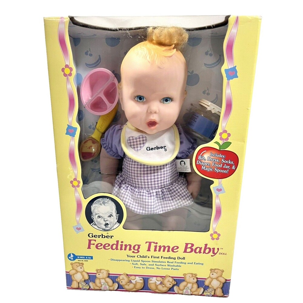 Gerber Feeding Time Baby Doll by Toy Biz Vintage 2000 New Factory Sealed